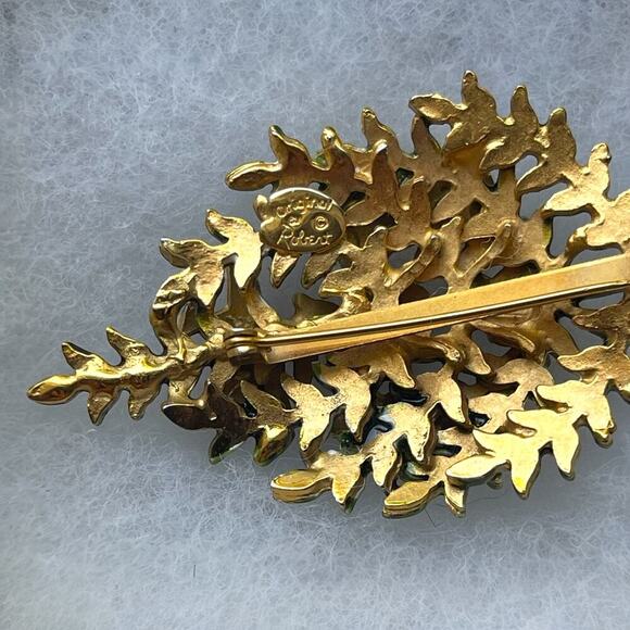 Vintage Christmas Tree Brooch Signed Original By Robert Partridge In A Pear Tree - Picture 8 of 8